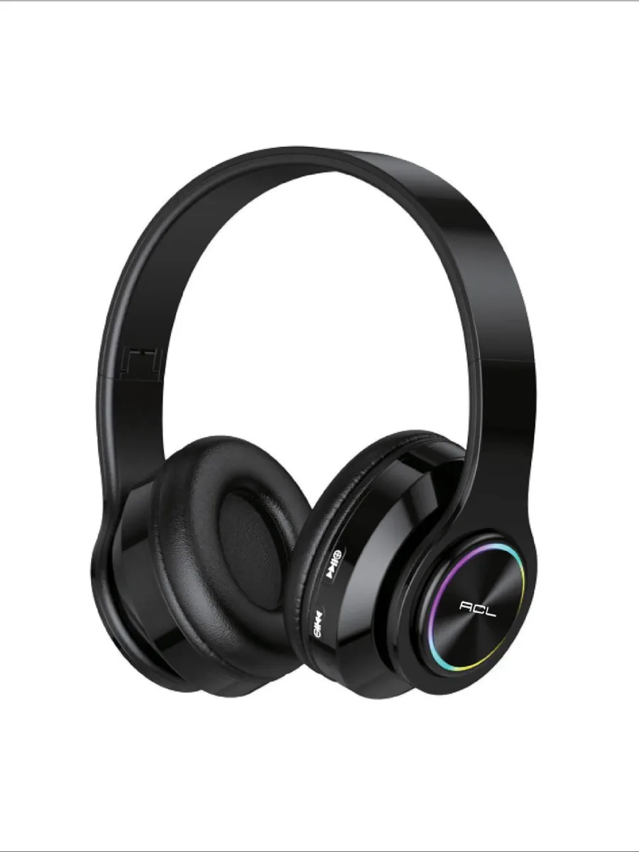 ACL ABK-03 Katlanabilir 7 Renkli Işıklı RGB Bluetooth 5.0 Kulak Üstü Kulaklık – SD Kart ve AUX Destekli - Görsel 4