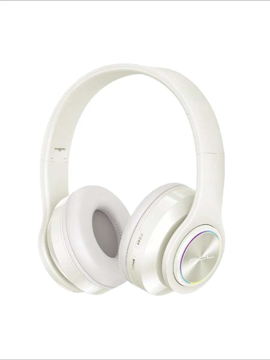ACL ABK-03 Katlanabilir 7 Renkli Işıklı RGB Bluetooth 5.0 Kulak Üstü Kulaklık – SD Kart ve AUX Destekli - Görsel 5