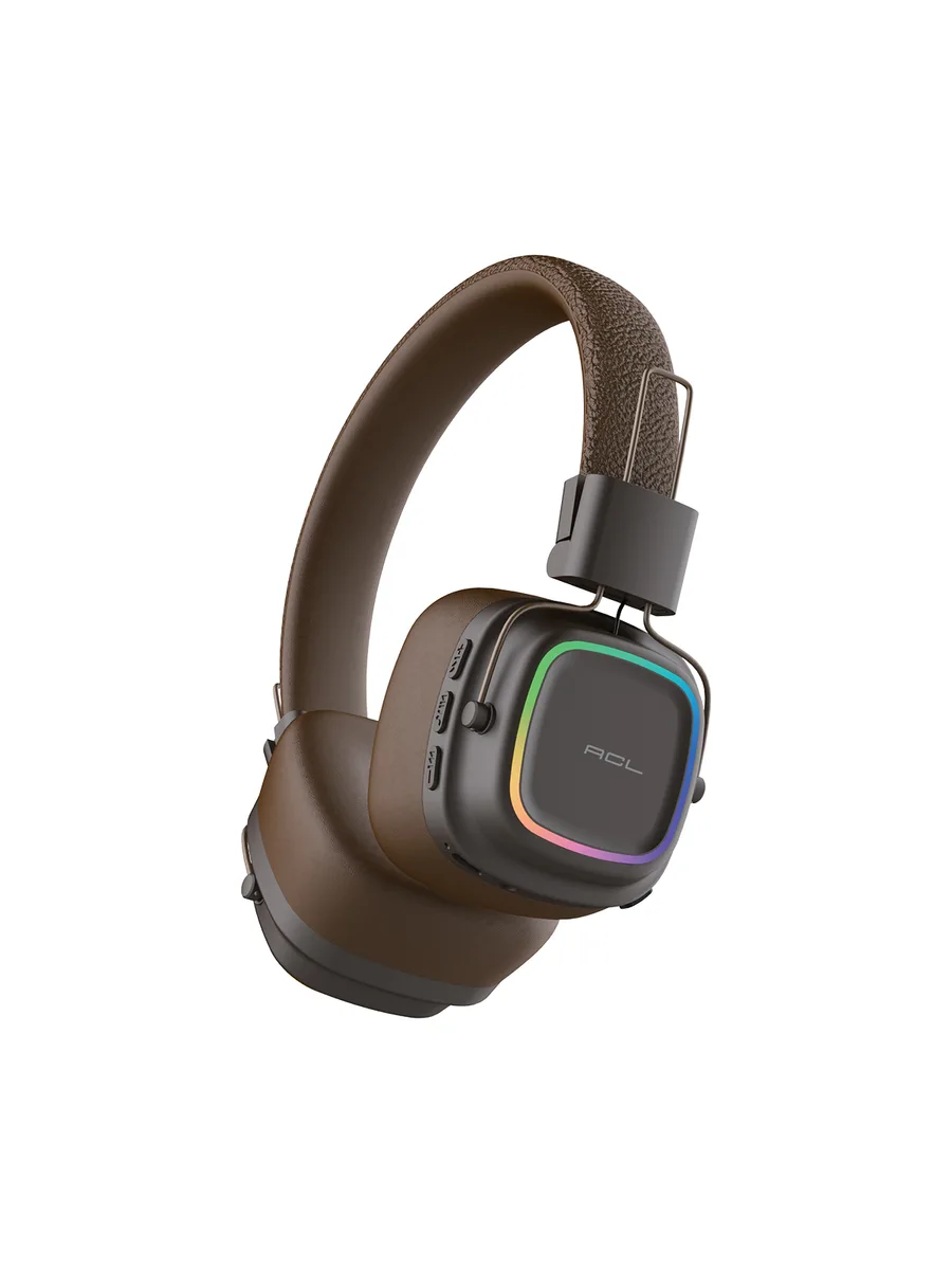 ACL ABK-10 Katlanabilir Bluetooth 6.0 RGB Işıklı Kulak Üstü Kulaklık – Lüks Deri Başlık ve Güçlü Bas - Görsel 3