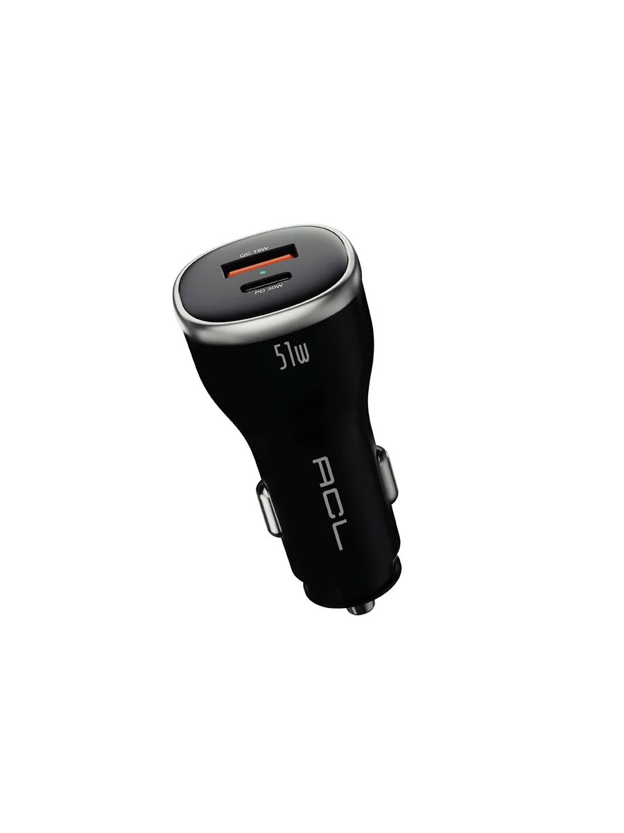 ACL AC-104 51W Süper Hızlı Araç Şarj Cihazı – PD 30W / PPS 33W + QC 3.0 18W Çift Portlu - Görsel 2