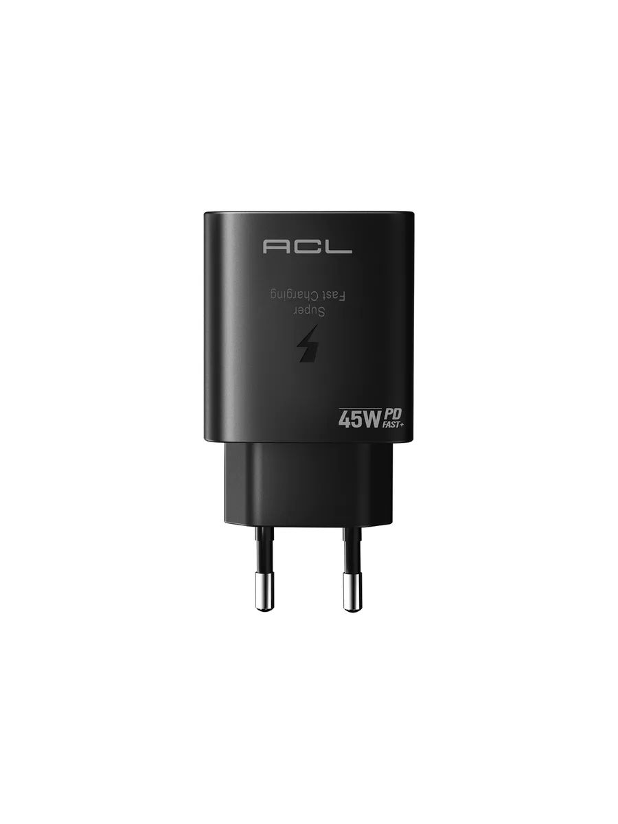 ACL AC-113 45W PD 3.0 Type-C Kablolu Hızlı Duvar Şarj Cihazı – PPS Destekli ve Akıllı Koruma - Görsel 2