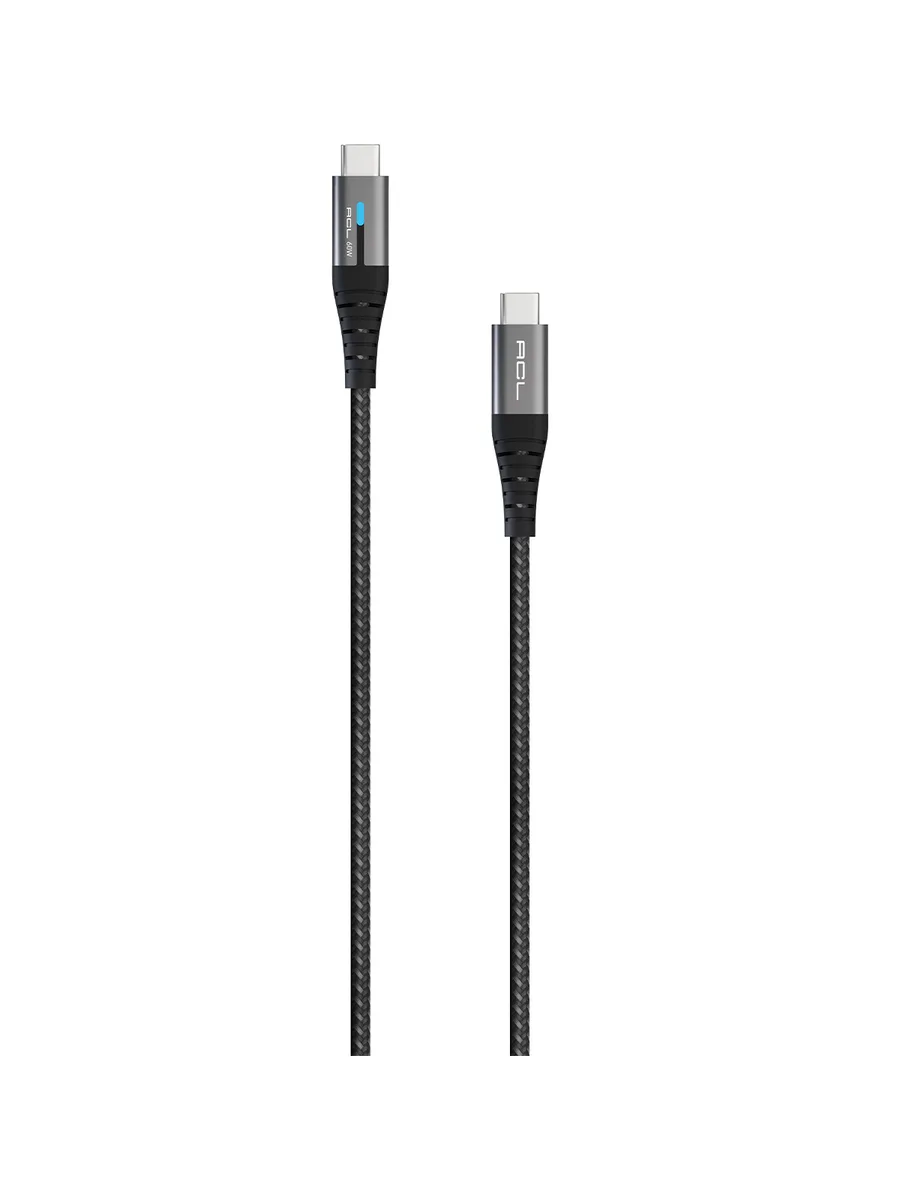 ACL ACK-100 0.30M LED Göstergeli 60W USB-C to Type-C Örgü Şarj ve Veri Kablosu (3A) - Görsel 3