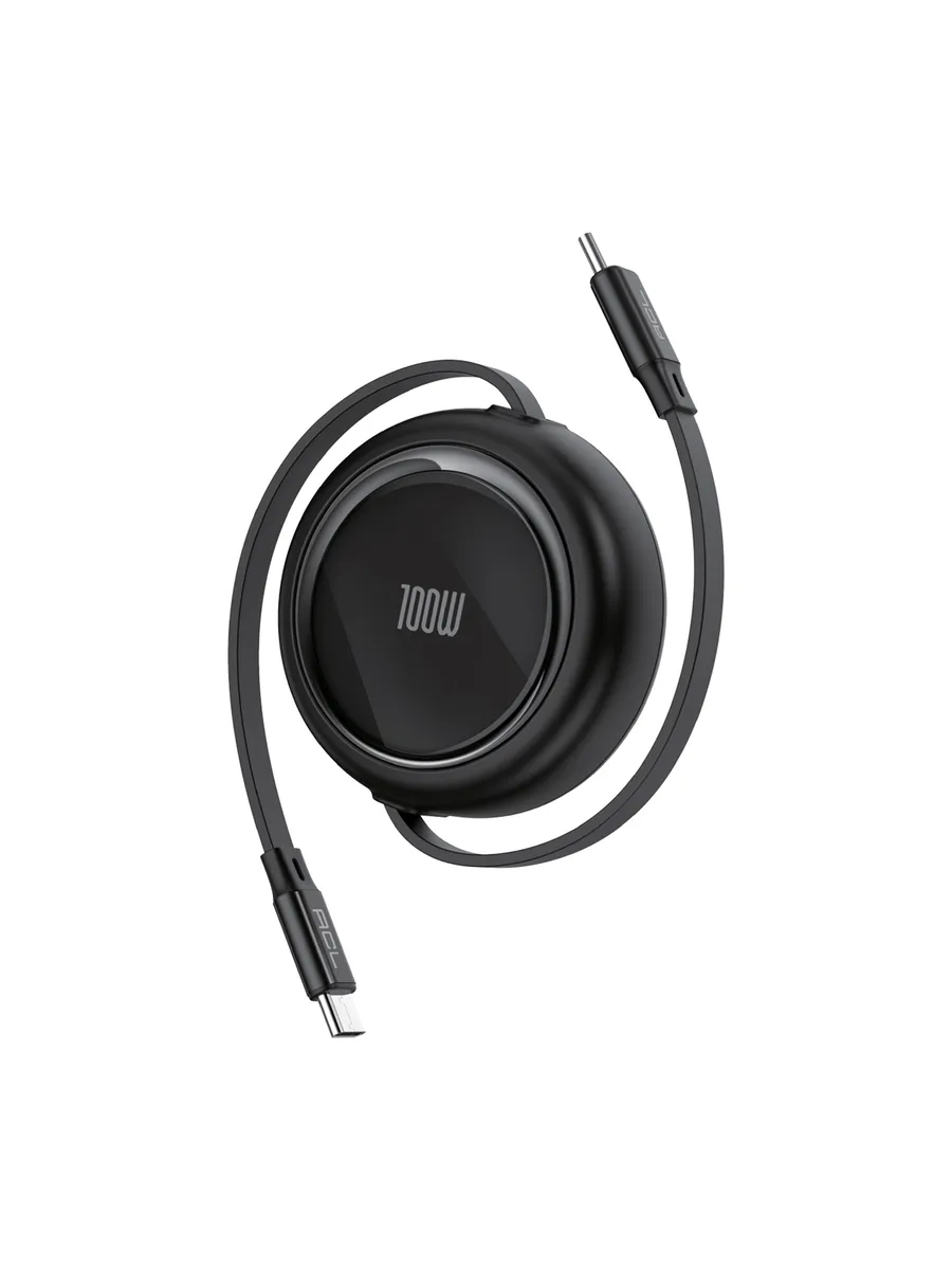ACL ACK-118 100W PD Ultra Hızlı Geri Çekilebilir Type-C to Type-C Şarj Kablosu (1 Metre) - Görsel 2