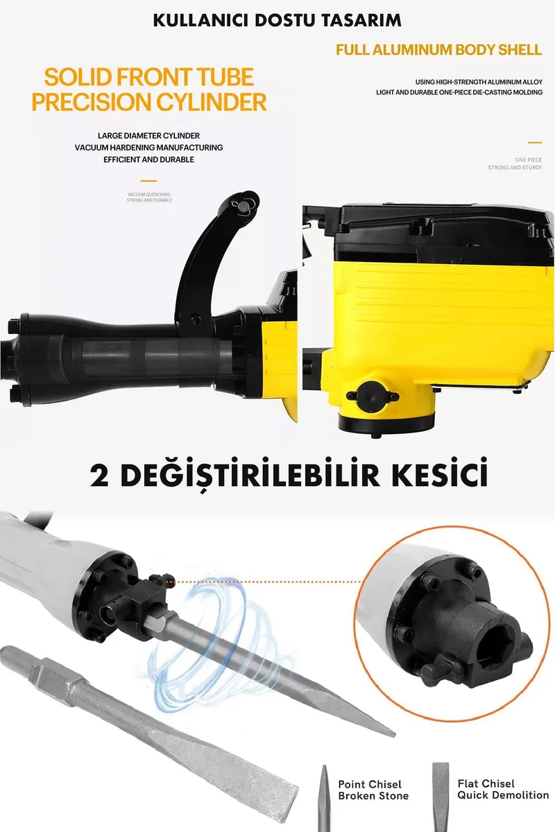 Assur 1800W Darbeli 16 Kg Kırıcı Delici Hilti - Görsel 8