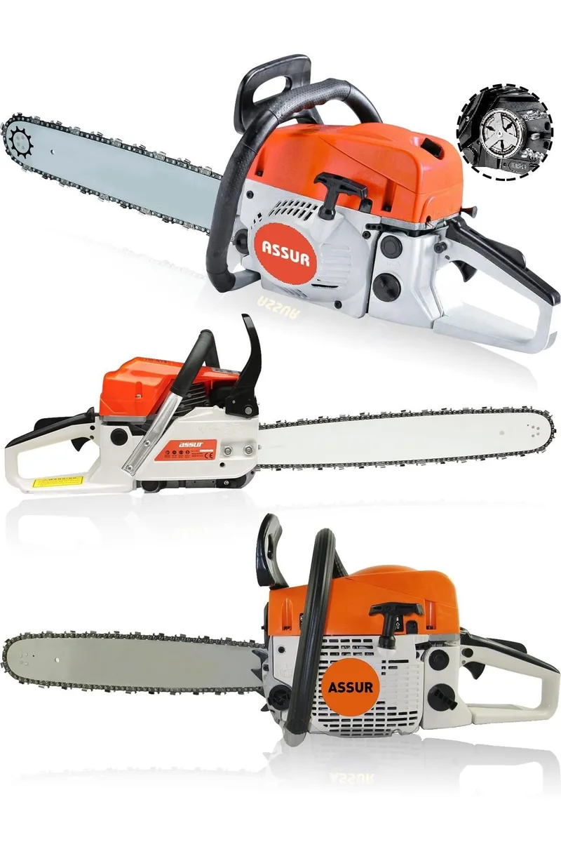 ASSUR 2000W 52 Cc Benzinli Ağaç Odun Dal Kesme 45cm Pala Boyu Testere - Görsel 3