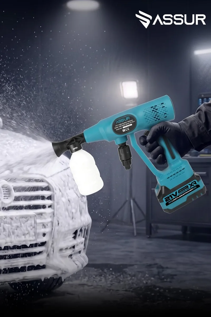 ASSUR 21V Çift Akülü 1500 mAh Yüksek Basınçlı Oto Yıkama Makinesi - Görsel 2