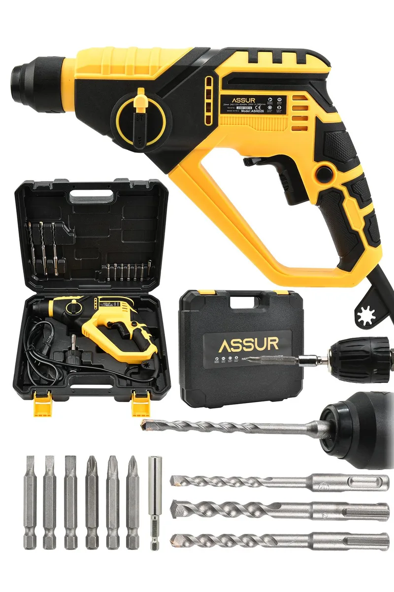 ASSUR 250W 2 Kademeli Bakır Sargılı Darbeli Kırıcı Delici Hilti - Görsel 4