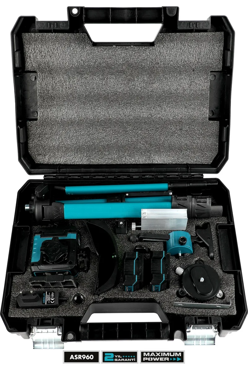 ASSUR 4.2V Çift Akülü 360 Derece 16 Köşe Otomatik Hizalama Tripod'lu Lazer Hizalama Cihazı - Görsel 3