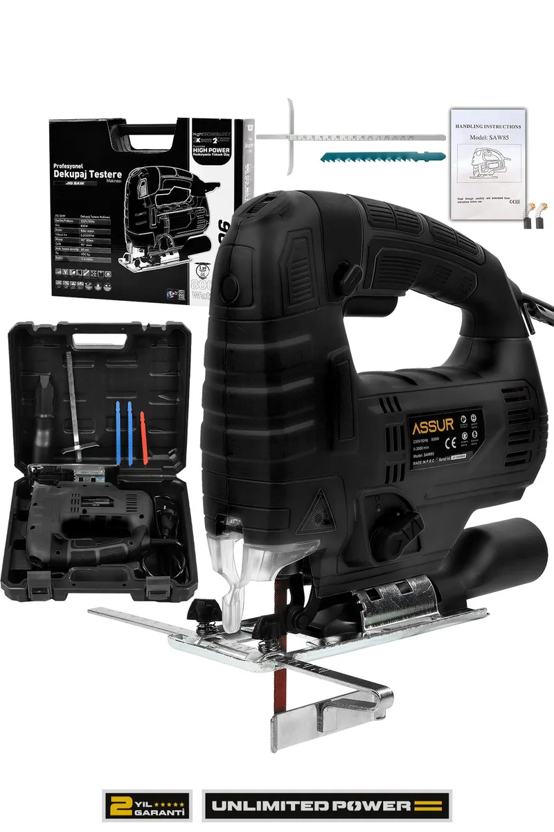 ASSUR 800W Devir Ayarlı Dekupaj Testere Makinesi - Görsel 5