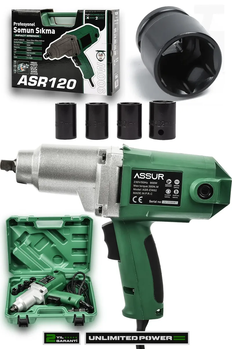ASSUR 900W Elektrikli 300 Nm Tork Somun Sıkma Makinesi - Görsel 4
