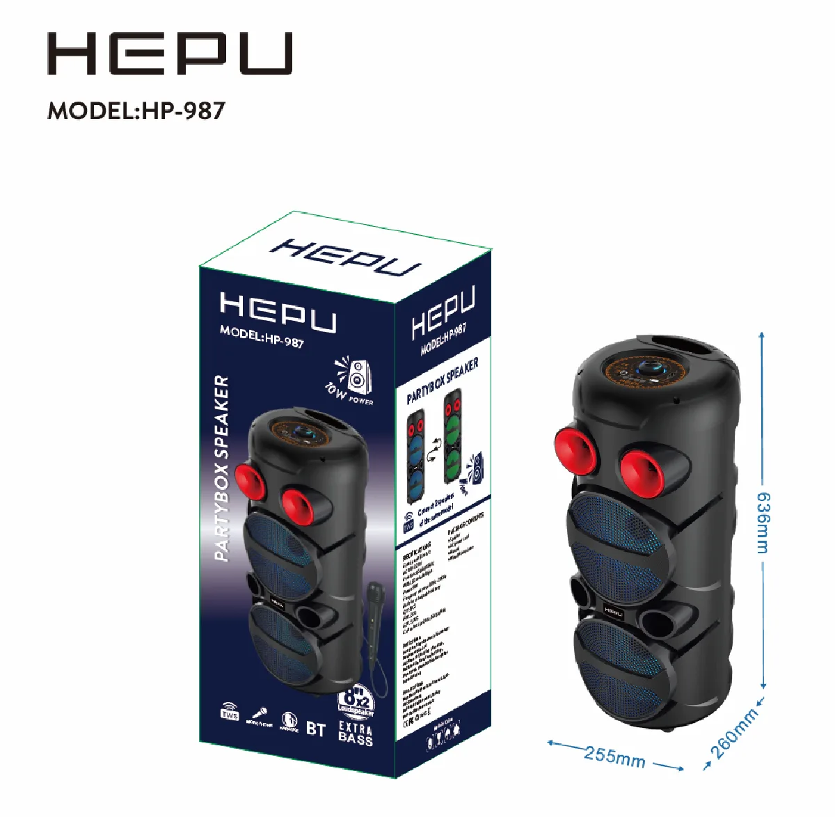 HEPU 10 WATT MÜZİK ÇALAR HP-987 - Görsel 2