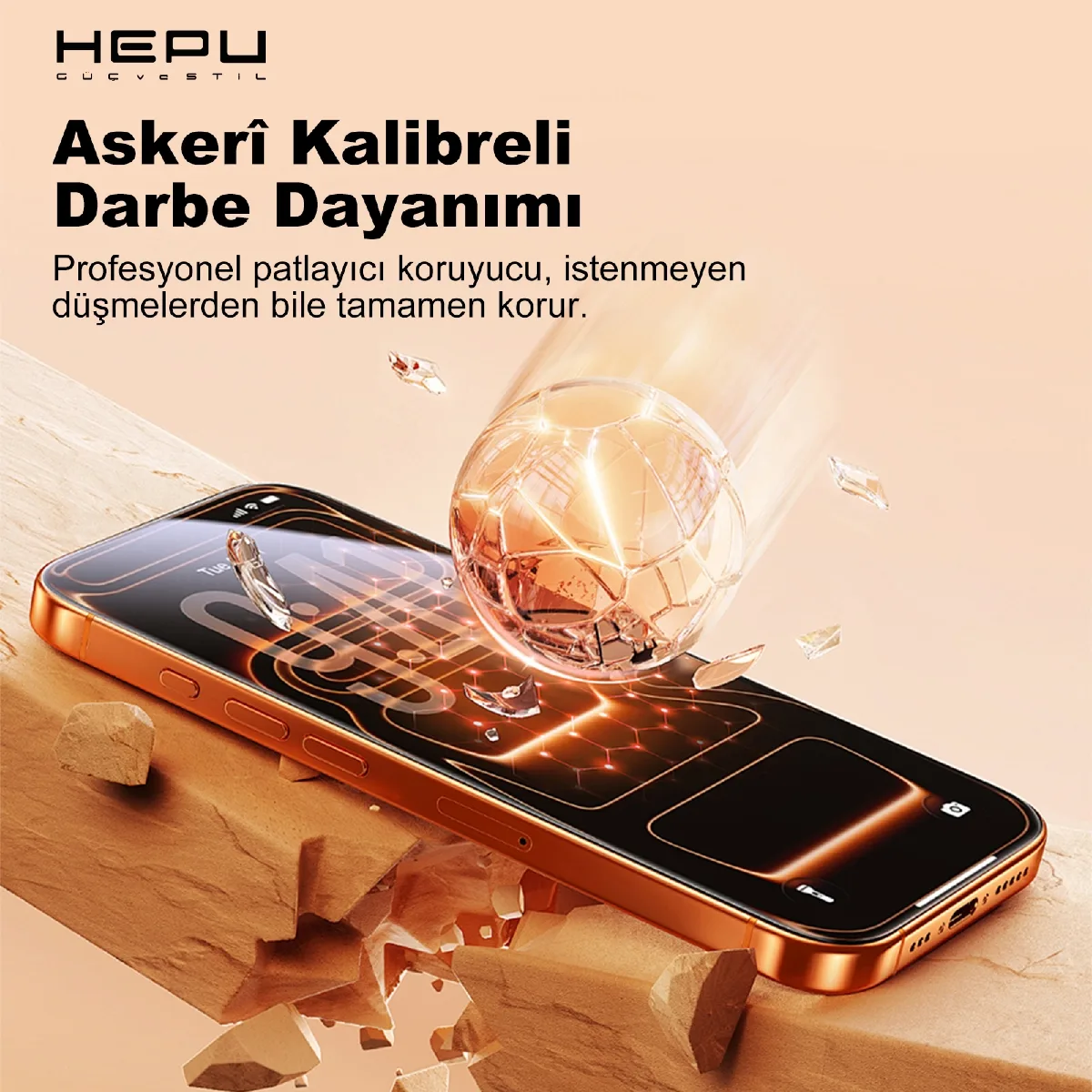 HEPU ARMOR Series Clear HD Cam Ekran Koruyucu – iPhone 15 / 16 Uyumlu - Görsel 4