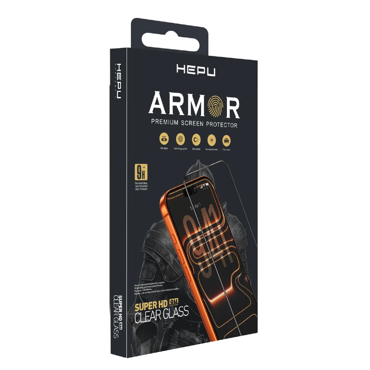 HEPU ARMOR Series Clear HD Cam Ekran Koruyucu – iPhone 16 Pro / 17 Uyumlu - Görsel 4