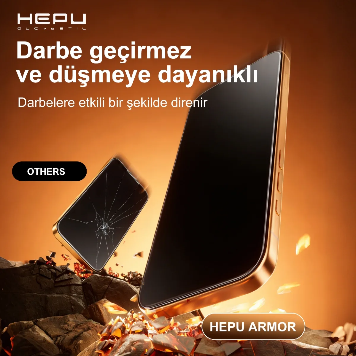 HEPU ARMOR Series Clear HD Cam Ekran Koruyucu – iPhone 16 Pro / 17 Uyumlu - Görsel 8