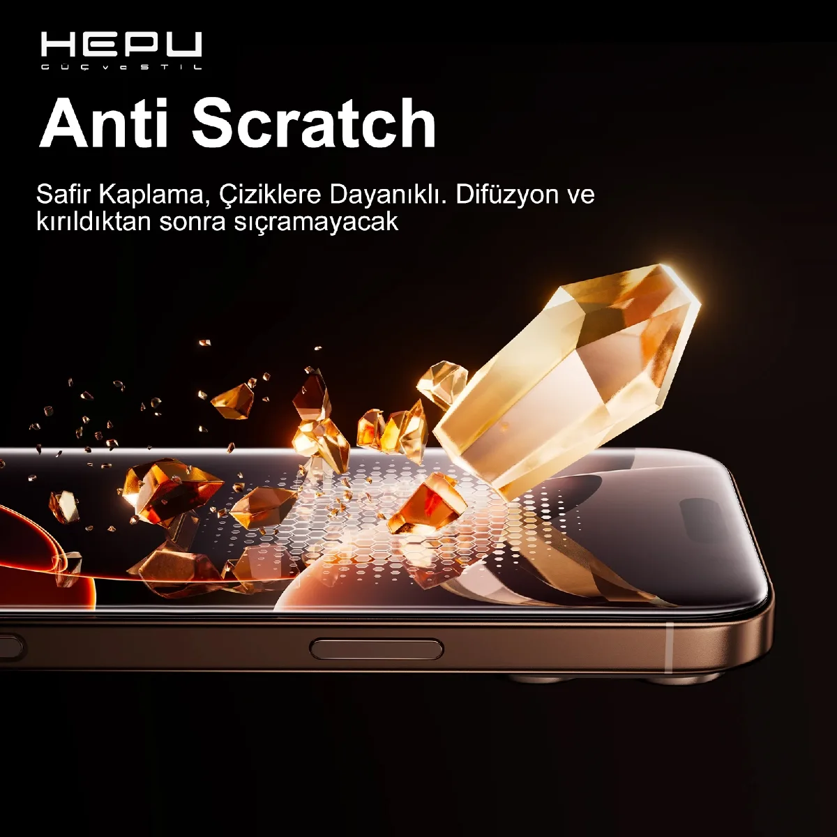 HEPU ARMOR Series Privacy Cam Ekran Koruyucu – iPhone 12 / 12 Pro Uyumlu - Görsel 5
