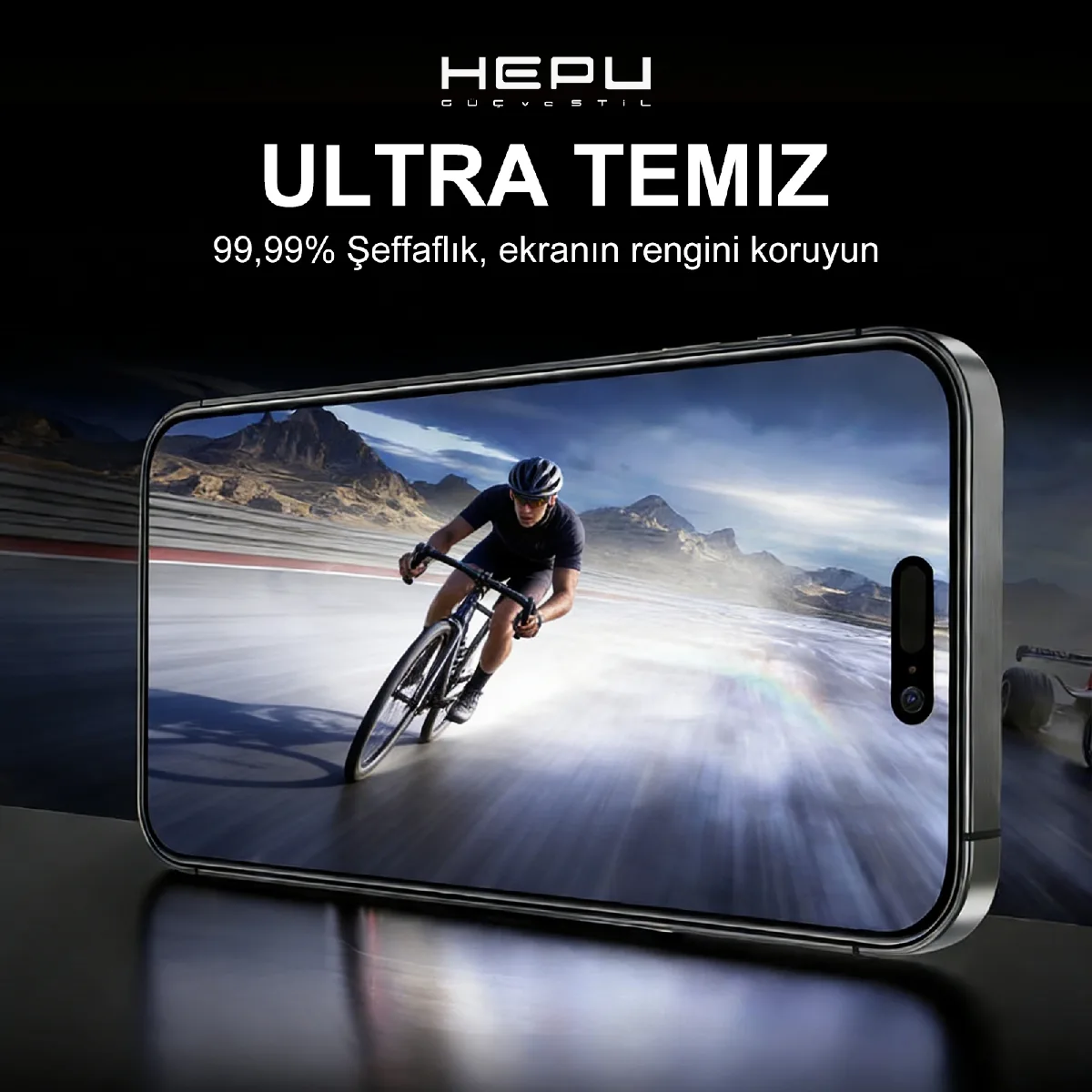 HEPU ARMOR Series Privacy Cam Ekran Koruyucu – iPhone 14 Pro Max Uyumlu - Görsel 6