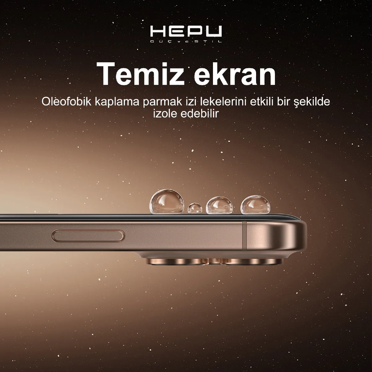 HEPU ARMOR Series Privacy Cam Ekran Koruyucu – iPhone 15 / iPhone 16 Uyumlu - Görsel 4