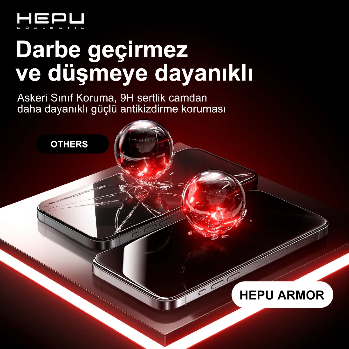 HEPU ARMOR Series Privacy Cam Ekran Koruyucu – iPhone 17 Pro Max Uyumlu - Görsel 7