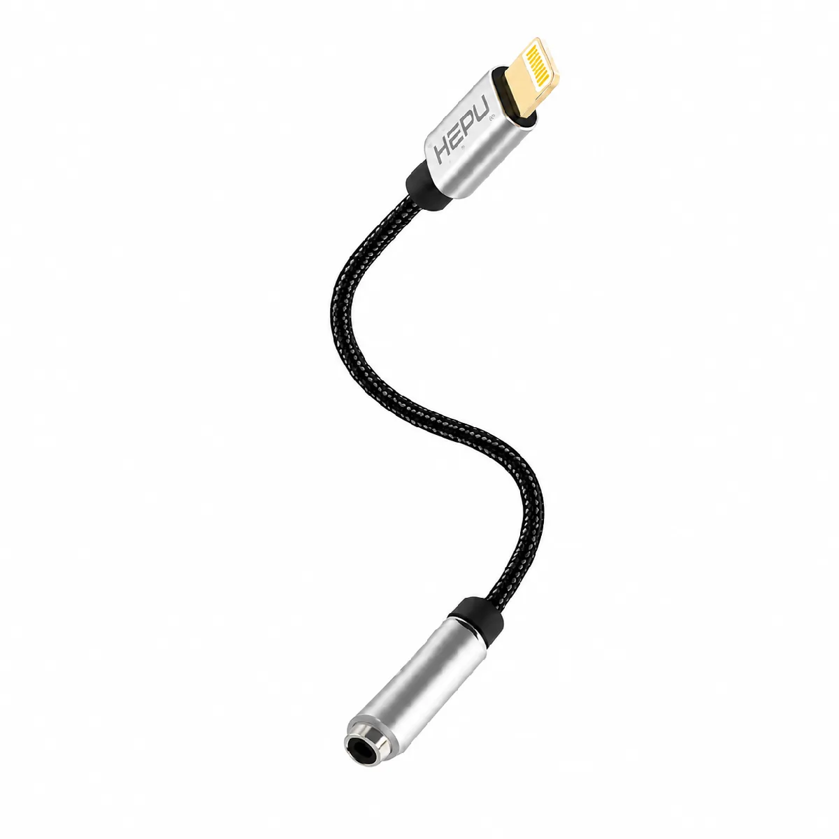 HEPU HP-19 iOS AUX Dönüştürücü – Lightning Girişli iPhone & iPad için Ses Adaptörü (30 cm) - Görsel 2