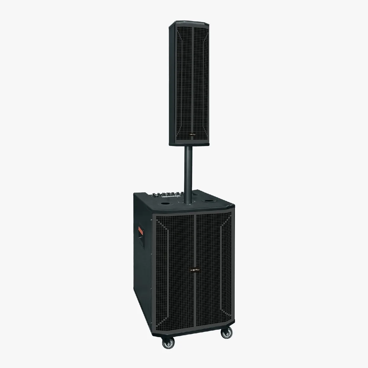 HEPU HP-993 Profesyonel Taşınabilir Ses Sistemi – 12” Subwoofer, 280W Güç, Kablosuz Mikrofonlu