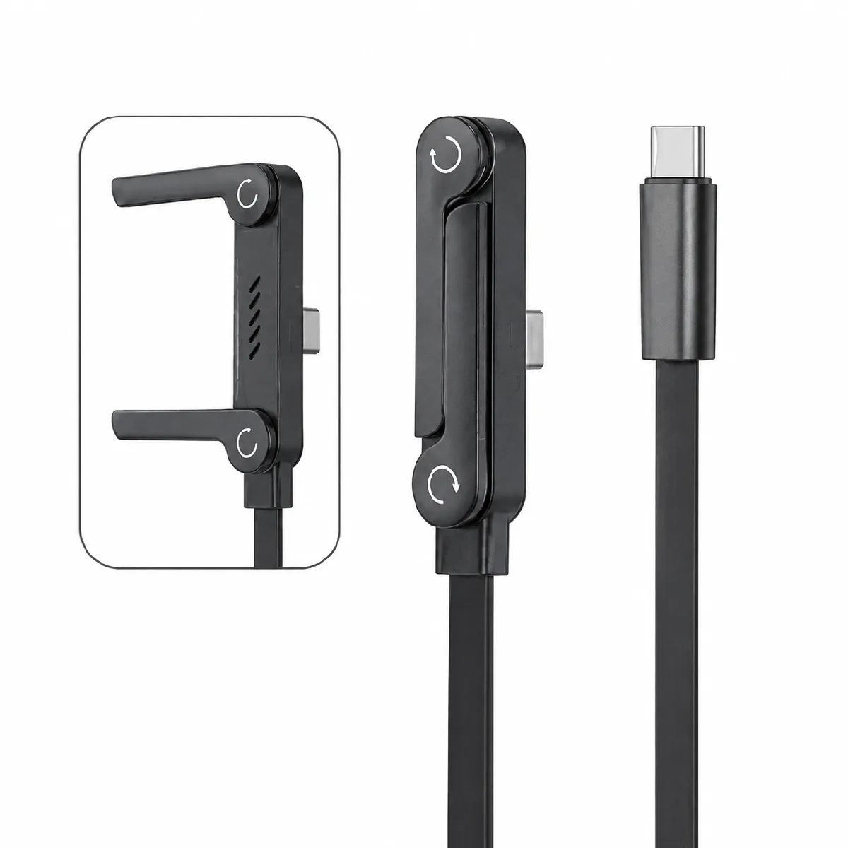 HEPU HP-ATC01 Armor Type-C to Type-C Hızlı Şarj Kablosu – 240W PD, Telefon Standlı Tasarım (1.5 Metre)