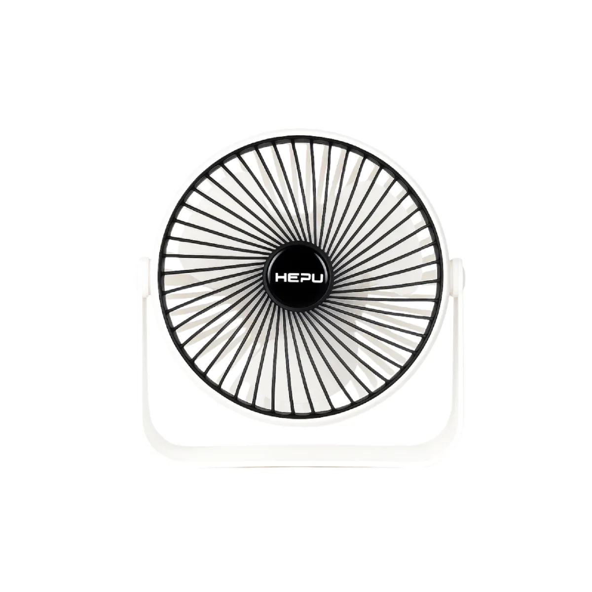 HEPU HP-F02 USB Şarjlı Sessiz Masaüstü Mini Fan – 360° Dönebilen Gövde, 3 Kademeli - Görsel 3