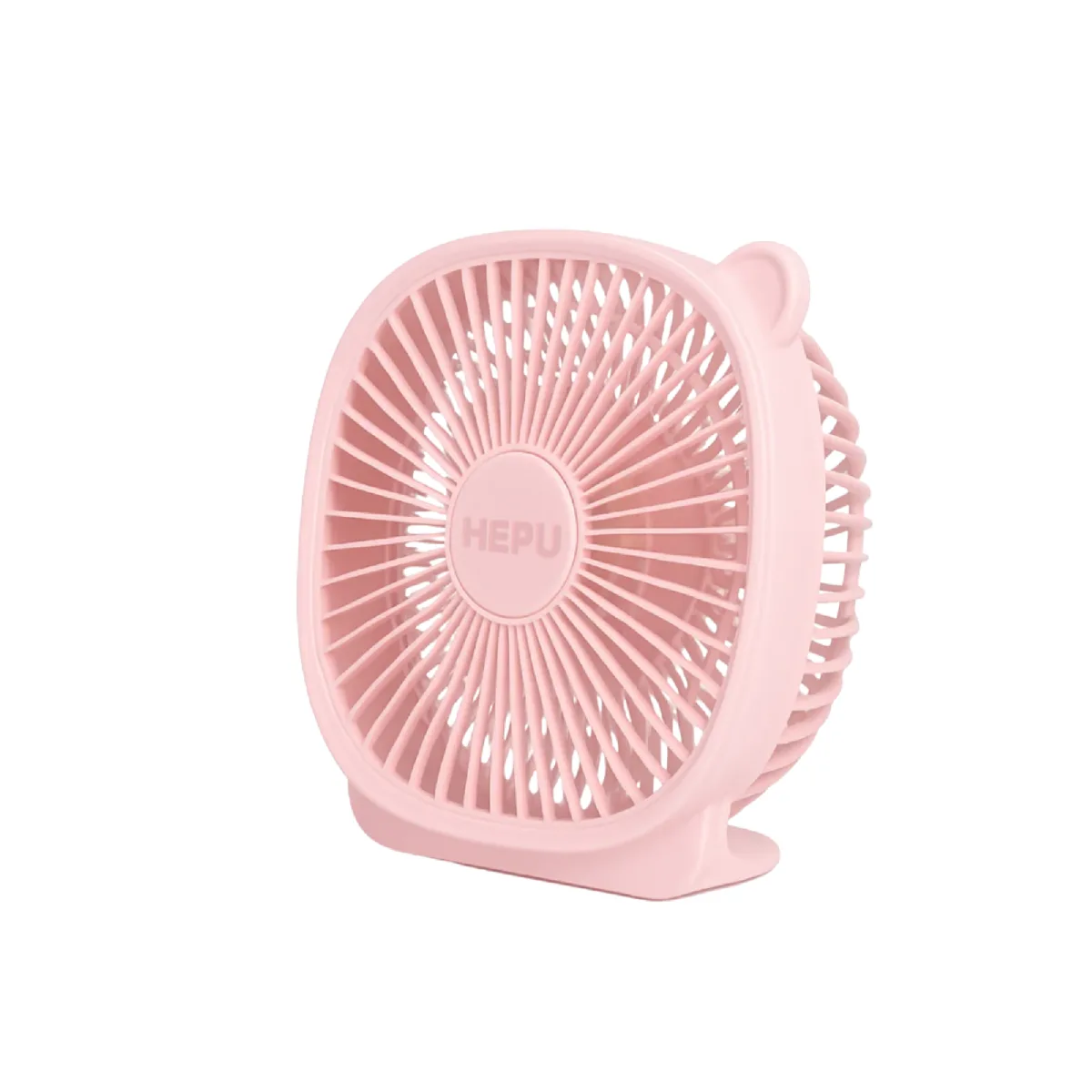 HEPU HP-F03 USB Şarjlı Sessiz Masaüstü Mini Fan – 180° Ayarlanabilir Ayıcık Figürlü Tasarım, 3 Kademeli - Görsel 2