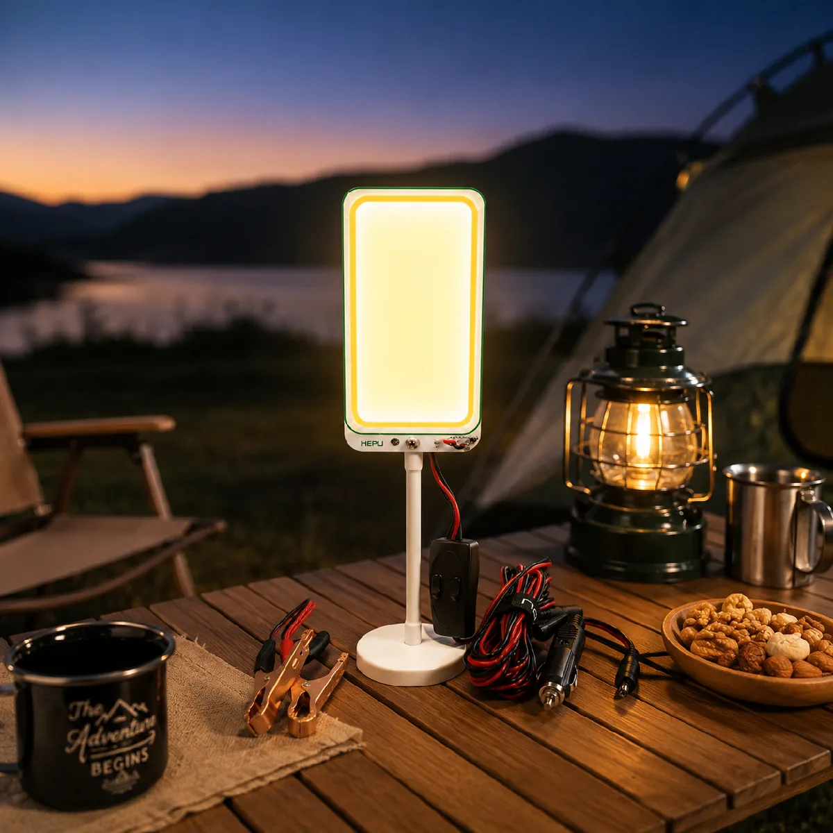 HEPU HP-L37 Taşınabilir LED Çalışma Lambası – 60W Güç, 2 Yönlü Enerji Girişi (Araç Aküsü + Çakmaklık), Yüksek Parlaklık - Görsel 4