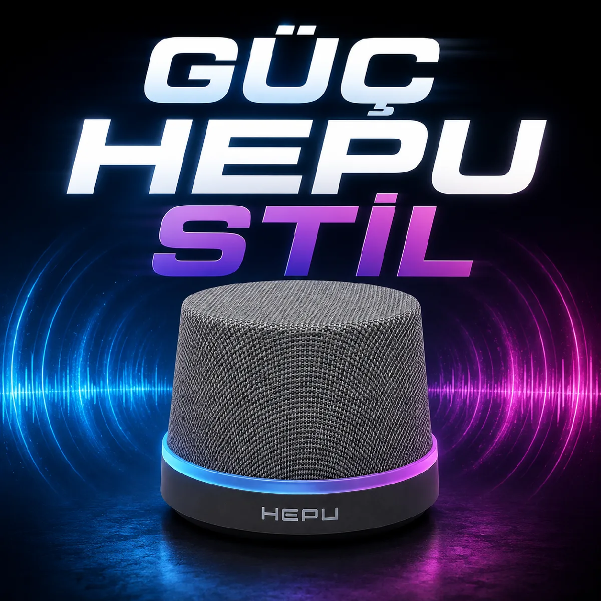 HEPU HP-MS01 Gri Armor Manyetik Bluetooth Hoparlör – 5W Ses Çıkışı, Bluetooth 5.3, TWS Destekli - Görsel 4