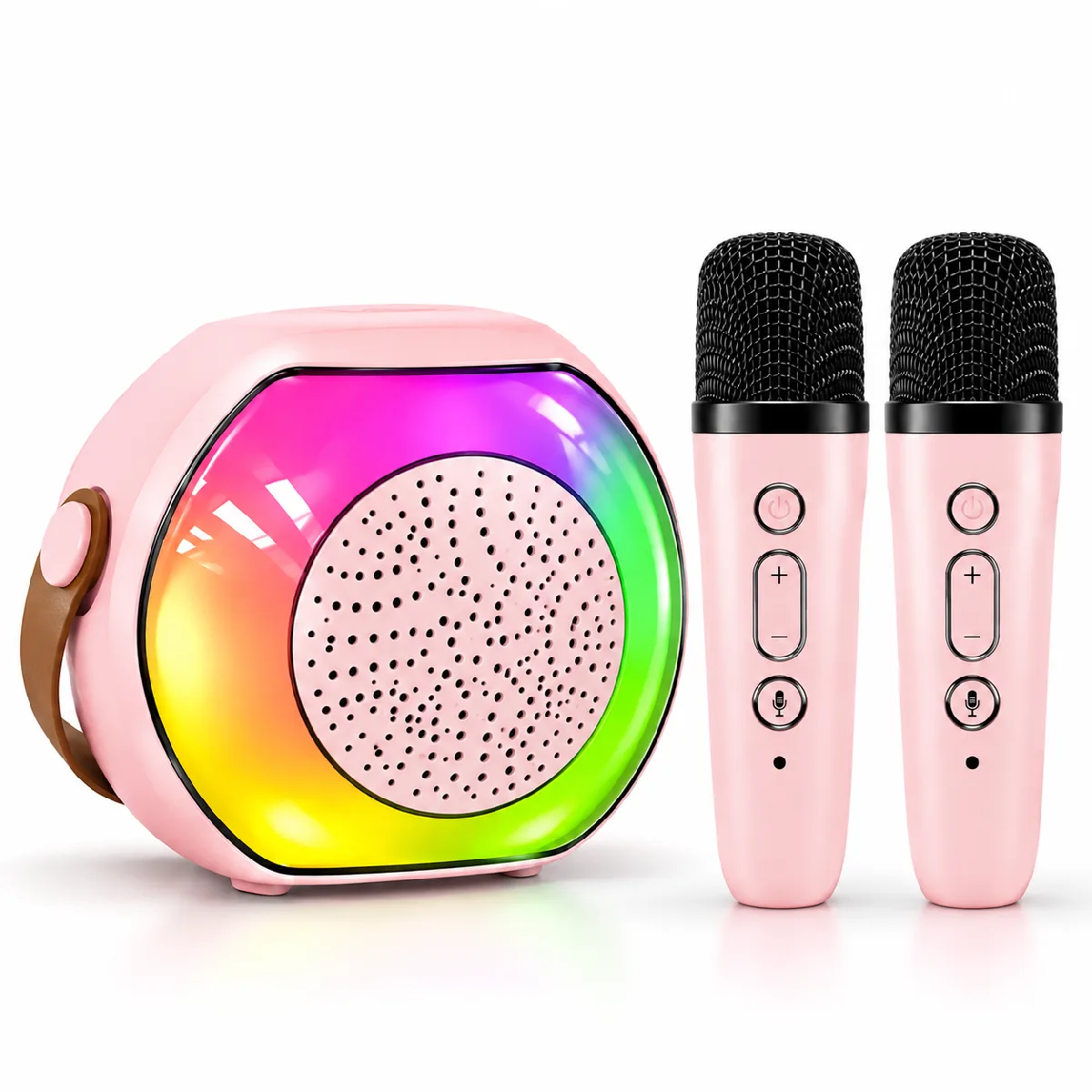 HEPU HP-MS03 5W Kablosuz Karaoke Hoparlör – 2 Mikrofonlu, RGB Işıklı - Görsel 5