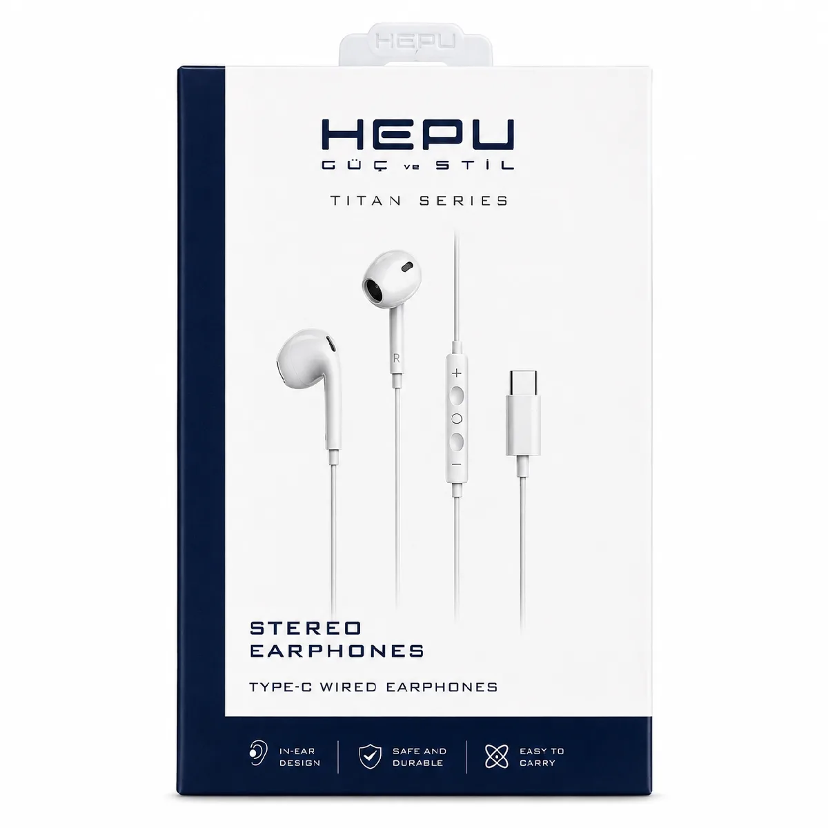 HEPU HP-TK03 Titan Series Type-C Kablolu Kulaklık – Stereo Ses, Mikrofonlu - Görsel 3