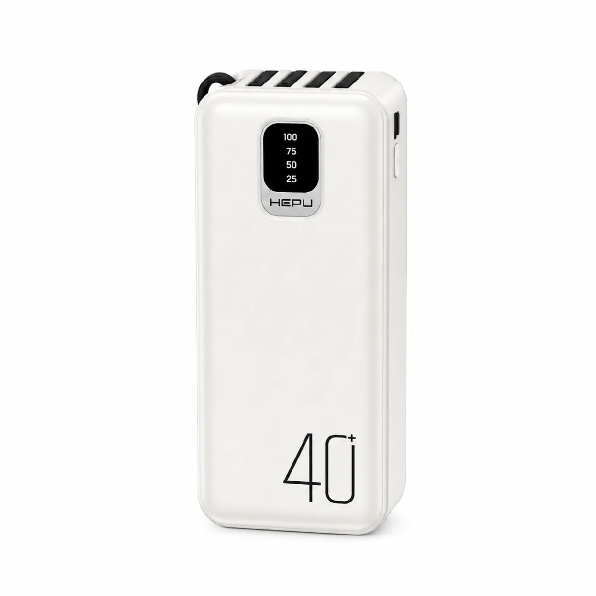 HEPU HP-TP08 Titan Series Powerbank – 40.000 mAh, 4 Entegre Kablolu, Dijital Göstergeli, - Görsel 3
