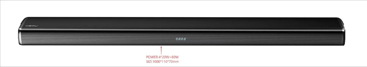 HEPU HP-TV06 – 180W Soundbar + Subwoofer Ses Sistemi (80W Soundbar + 100W Subwoofer) - Görsel 3