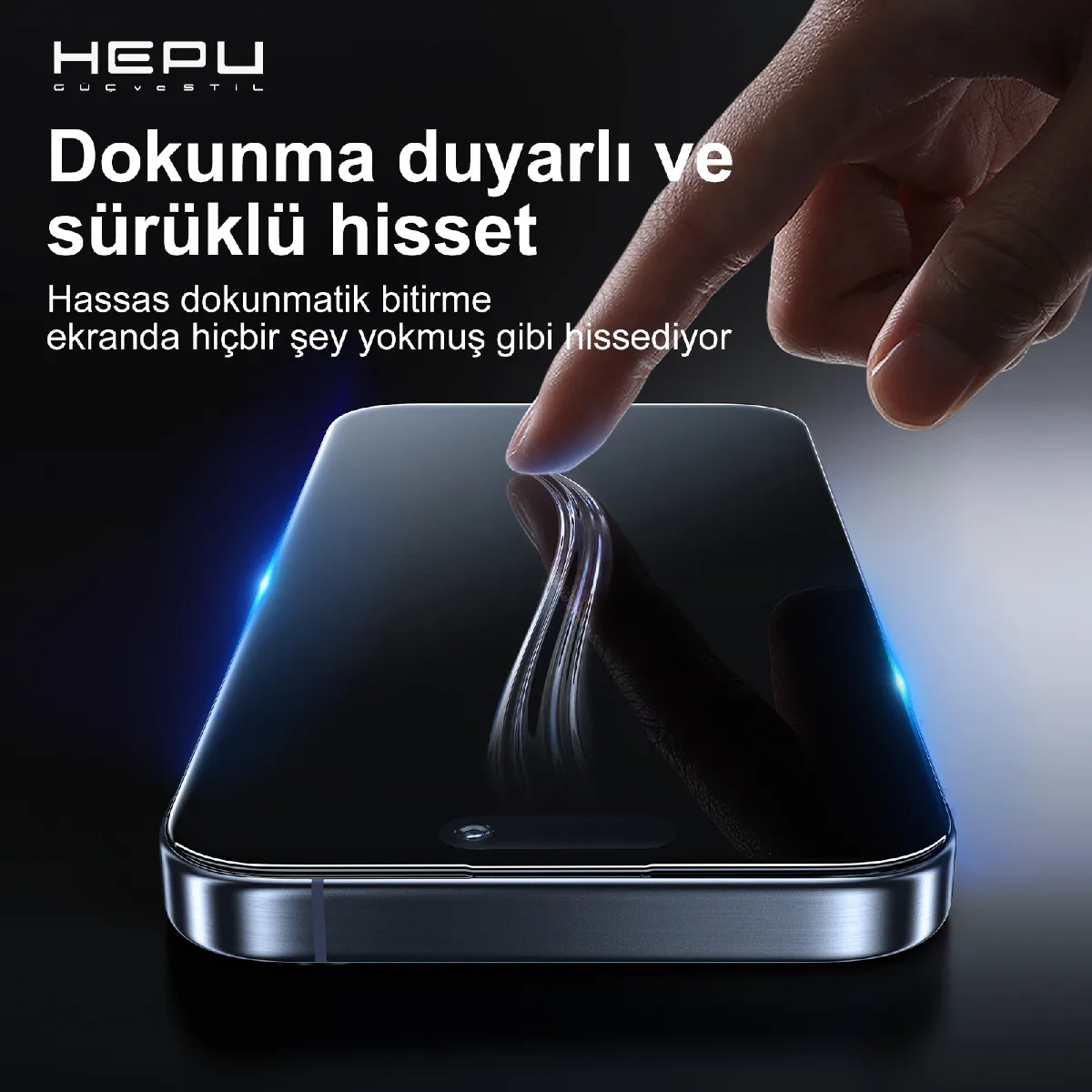 HEPU NOVA HD Clear Temperli Cam Ekran Koruyucu – iPhone 15 Pro Uyumlu - Görsel 4