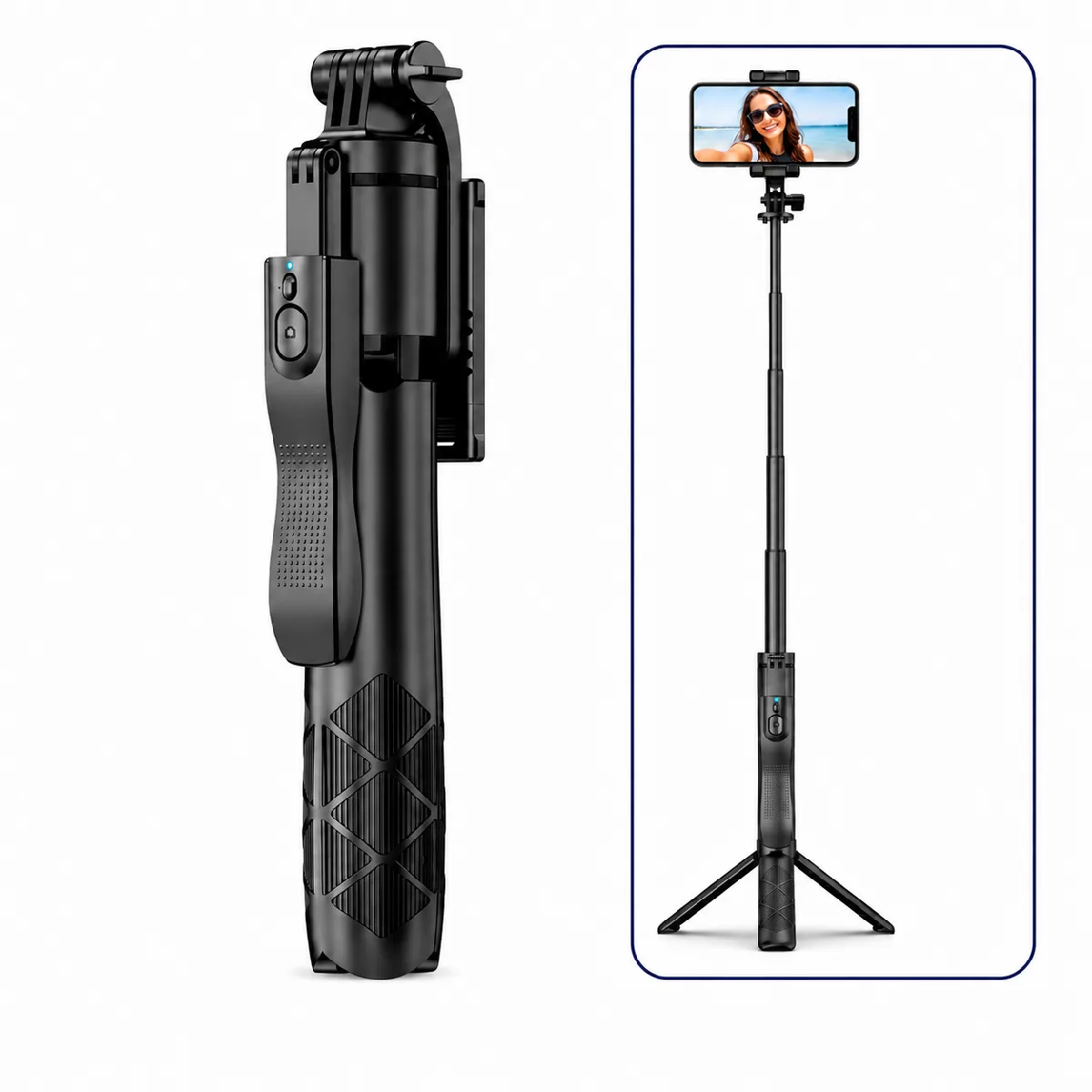 HEPU SF-11 Bluetooth Kumandalı Uzatılabilir Selfie Stick Tripod – Kablosuz Çekim Destekli, Katlanabilir ve Taşınabilir Tasarım - Görsel 8