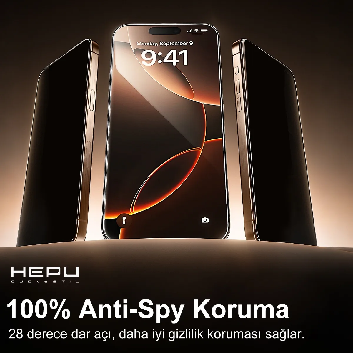 HEPU TITAN Privacy Cam Ekran Koruyucu – iPhone 15 Pro Uyumlu - Görsel 6